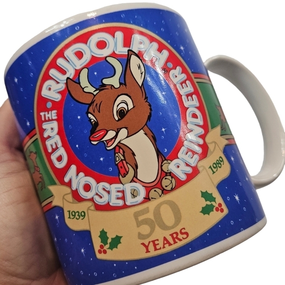 Vintage Applause Rudolf the Red Nose Reindeer‎ 50th Anniversary Coffee Mug - Picture 8 of 9